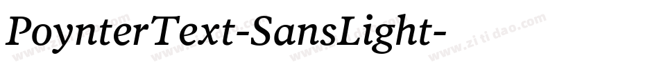 PoynterText-SansLight字体转换