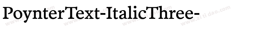 PoynterText-ItalicThree字体转换