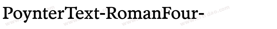 PoynterText-RomanFour字体转换