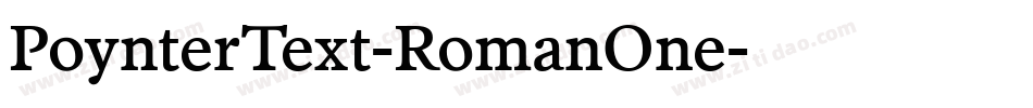 PoynterText-RomanOne字体转换