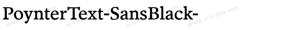 PoynterText-SansBlack字体转换