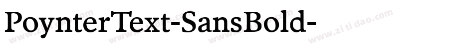 PoynterText-SansBold字体转换