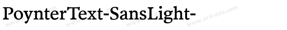PoynterText-SansLight字体转换