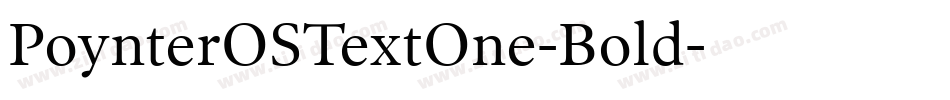 PoynterOSTextOne-Bold字体转换