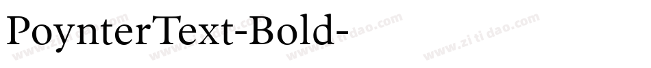 PoynterText-Bold字体转换