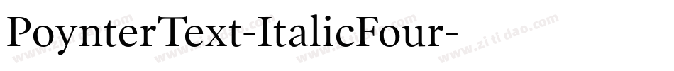 PoynterText-ItalicFour字体转换