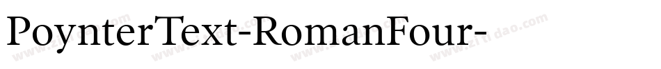 PoynterText-RomanFour字体转换