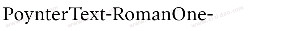 PoynterText-RomanOne字体转换