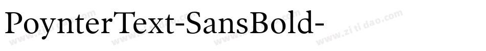 PoynterText-SansBold字体转换