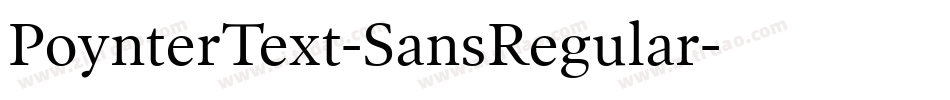 PoynterText-SansRegular字体转换