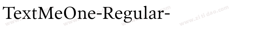 TextMeOne-Regular字体转换