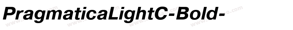 PragmaticaLightC-Bold字体转换