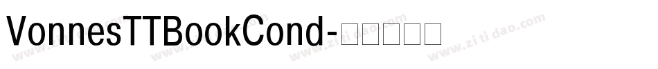 VonnesTTBookCond字体转换