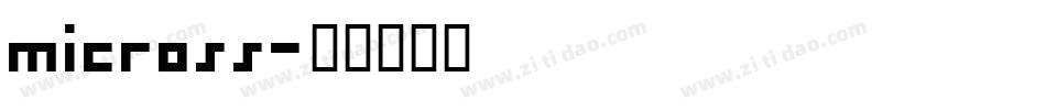 micross字体转换