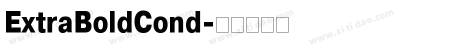 ExtraBoldCond字体转换