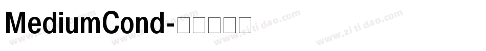 MediumCond字体转换