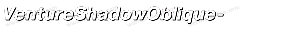 VentureShadowOblique字体转换