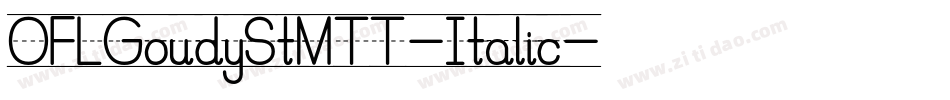 OFLGoudyStMTT-Italic字体转换