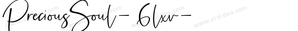 PreciousSoul-6lxv字体转换