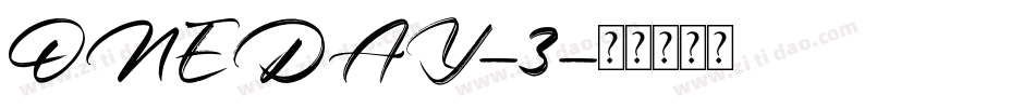 ONEDAY-3字体转换