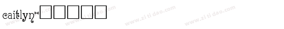 caitlyn字体转换