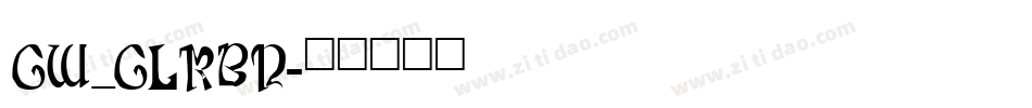 CW_CLRBD字体转换