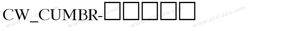 CW_CUMBR字体转换