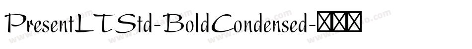 PresentLTStd-BoldCondensed字体转换