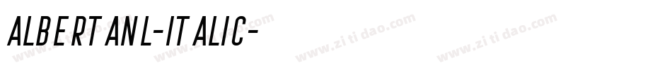 AlbertanL-Italic字体转换