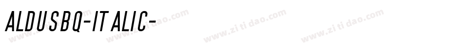 AldusBQ-Italic字体转换