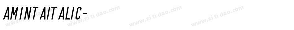 AmintaItalic字体转换