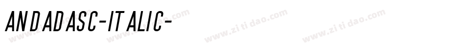AndadaSC-Italic字体转换