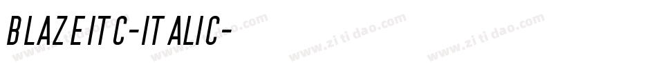 BlazeITC-Italic字体转换