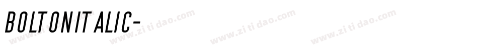 BoltonItalic字体转换