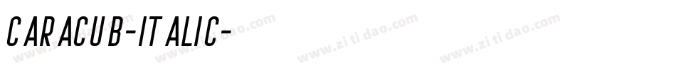 Caracub-Italic字体转换