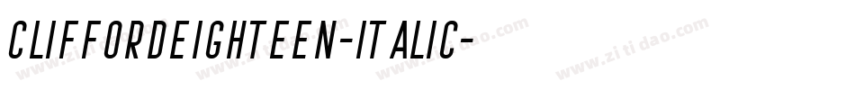 CliffordEighteen-Italic字体转换