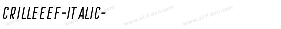 CrilleeEF-Italic字体转换