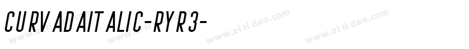 CurvadaItalic-Ryr3字体转换