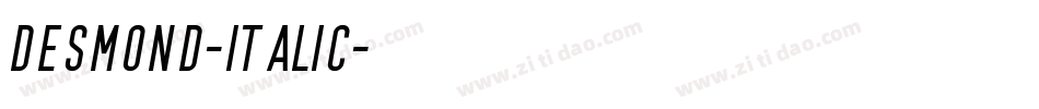 Desmond-Italic字体转换
