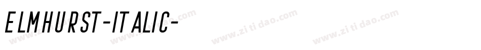Elmhurst-Italic字体转换