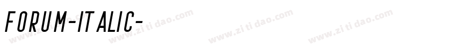 Forum-Italic字体转换