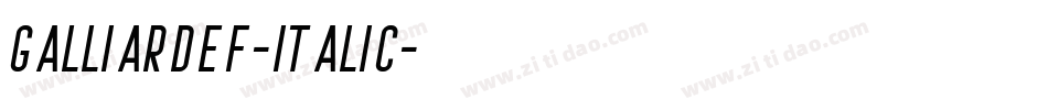 GalliardEF-Italic字体转换