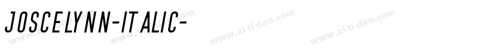 Joscelynn-Italic字体转换