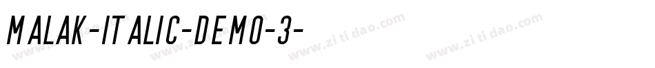 Malak-Italic-Demo-3字体转换