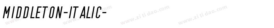 Middleton-Italic字体转换