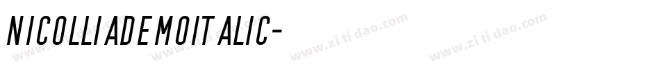 NicolliaDEMOItalic字体转换