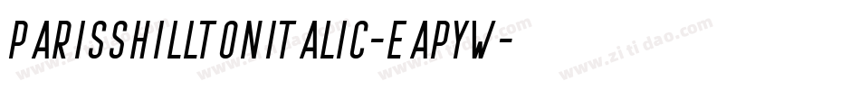 ParissHilltonItalic-EapyW字体转换