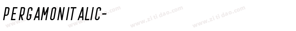 PergamonItalic字体转换
