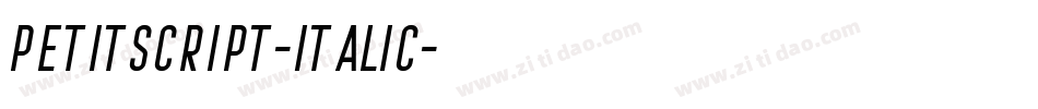Petitscript-Italic字体转换