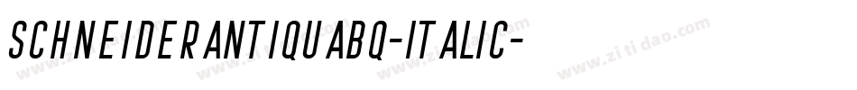 SchneiderAntiquaBQ-Italic字体转换